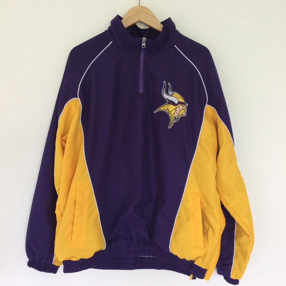 NFL Minnesota Vikings Jacket XL Purple Yellow